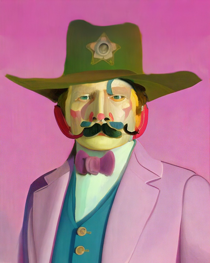 painting of an cowboy
