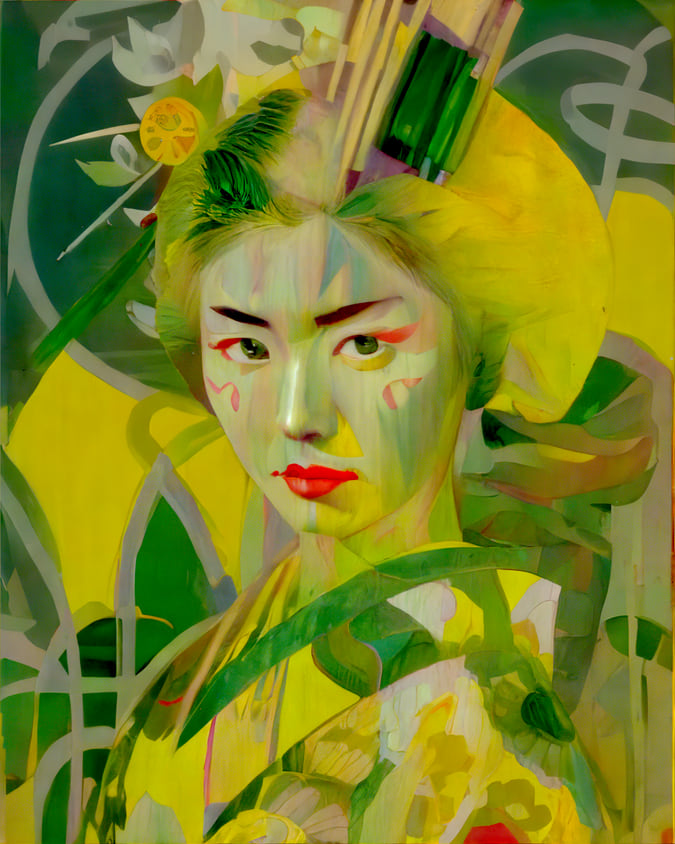painting of a geisha